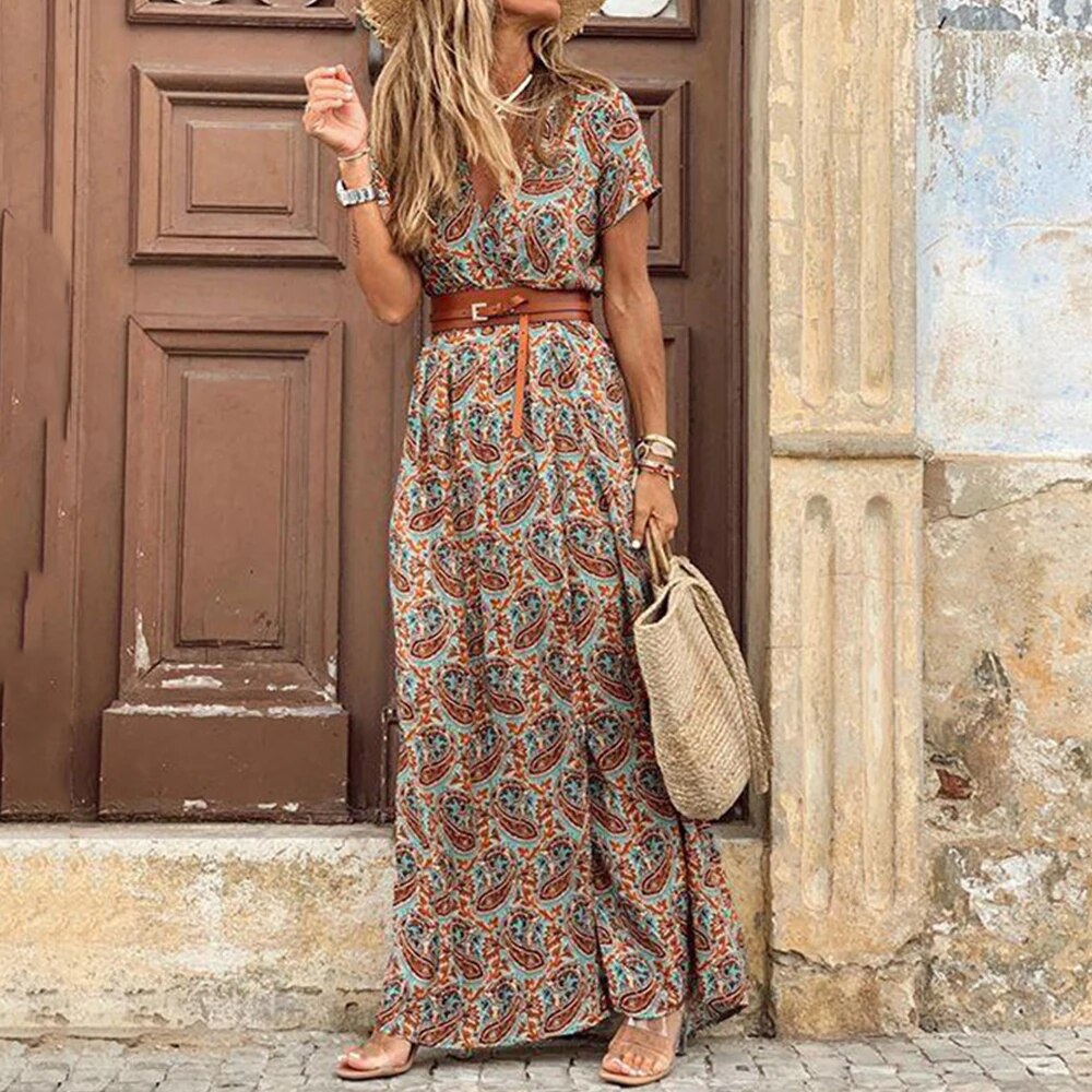 Vestido bohemio maxi Carol para mujer