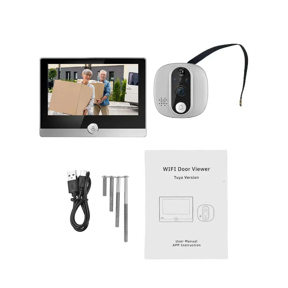 VizioBell | Timbre con cámara WiFi, ángulo amplio de 120°, visión nocturna y audio bidireccional - Seguridad para el hogar inteligente