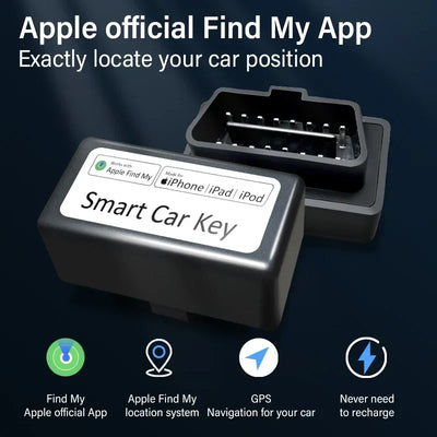 Tracker GPS OBD intelligente per auto - tracciamento del veicolo in tempo reale con funzione di ricarica e integrazione Apple Find My