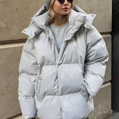 Avelena - Elegante giacca oversize con cappuccio