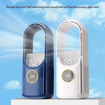 Ventilateur de table et de poche sans fil - Ventilateur USB sans pales, portable et silencieux