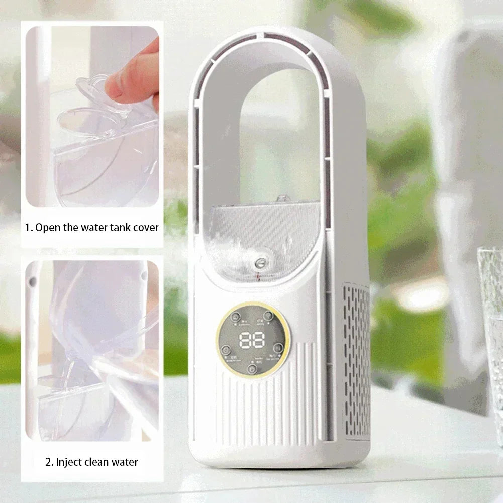 Ventilateur de table et de poche sans fil - Ventilateur USB sans pales, portable et silencieux
