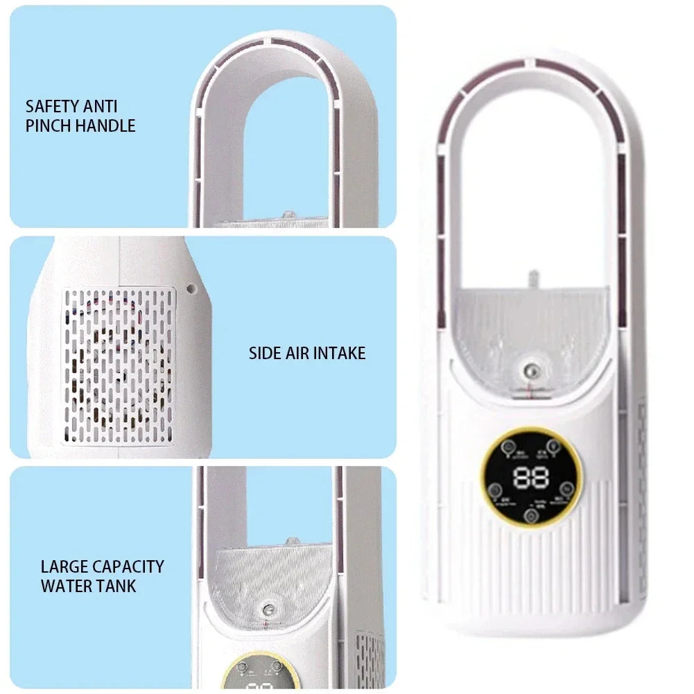 Ventilateur de table et de poche sans fil - Ventilateur USB sans pales, portable et silencieux