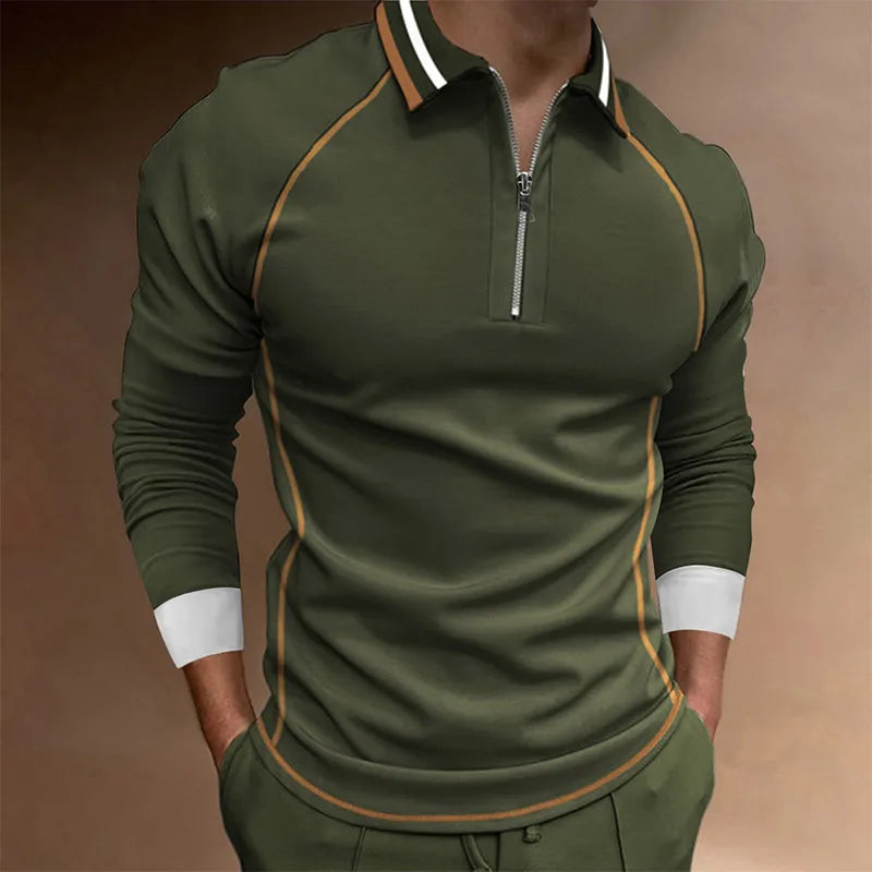 Polo con cremallera para hombre