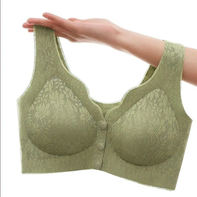 Ruth - Soutien-gorge en dentelle pour femme avec fermeture sur le devant et bretelles larges