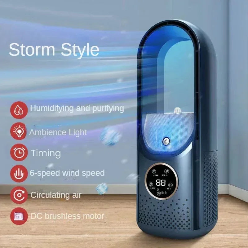 Purificador de aire y ventilador sin rotor CoolMist 3 en 1: silencioso, con UV e ionizador