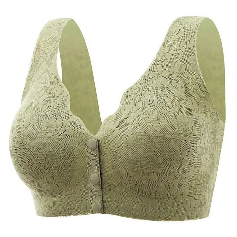 Ruth - Soutien-gorge en dentelle pour femme avec fermeture sur le devant et bretelles larges