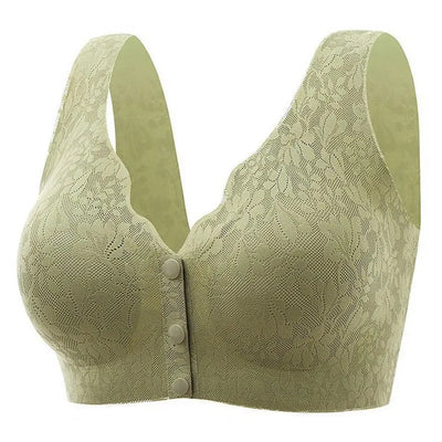 Ruth - Soutien-gorge en dentelle pour femme avec fermeture sur le devant et bretelles larges