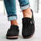Mocasines de piel negros para mujer