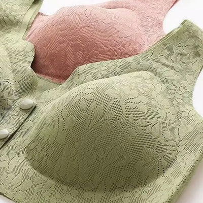Ruth - Soutien-gorge en dentelle pour femme avec fermeture sur le devant et bretelles larges