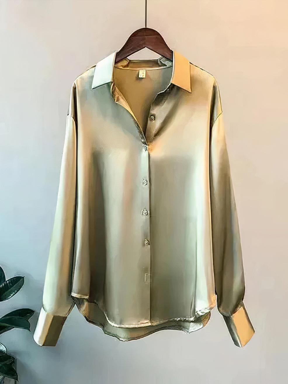 Blusa de satén de manga larga - Klara