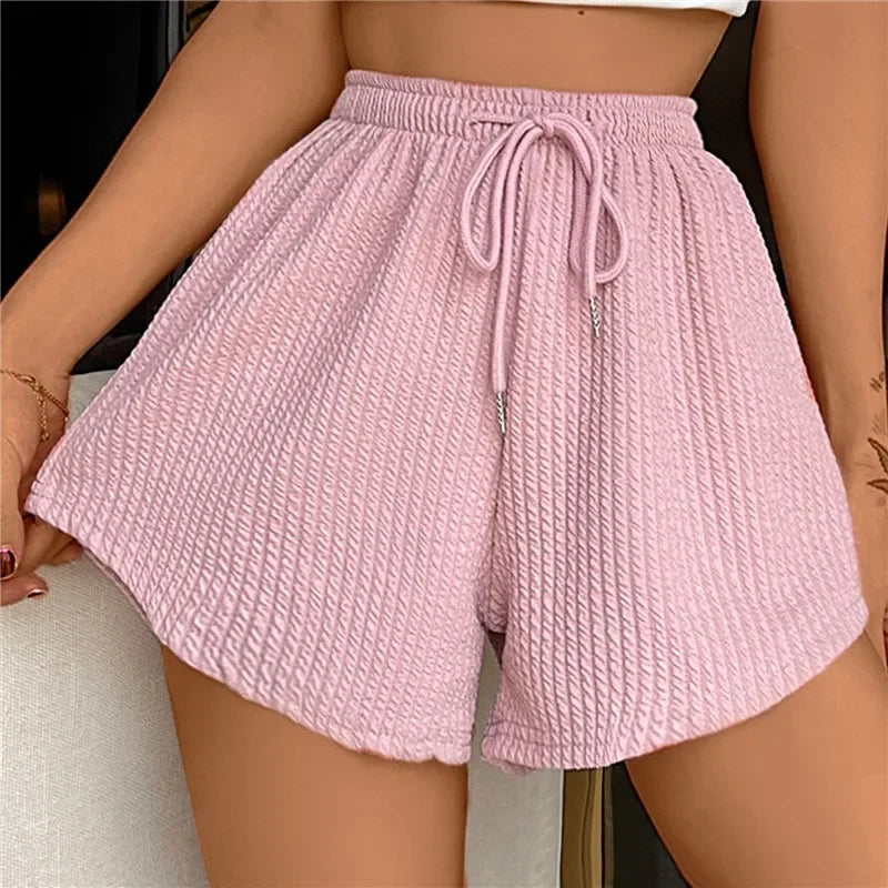 Noor - Pantaloncini con coulisse e gamba larga