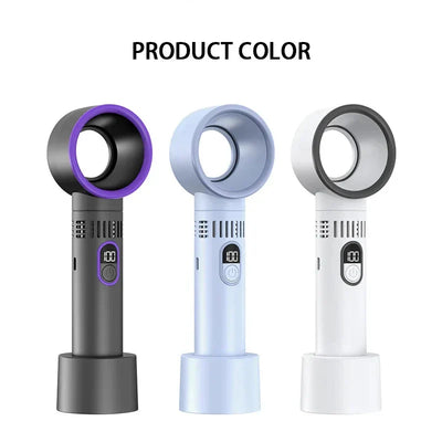 Ventilador de mano a batería - Ventilador USB sin aspas, portátil y súper silencioso