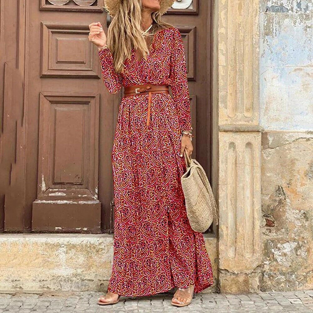 Vestido bohemio maxi Carol para mujer