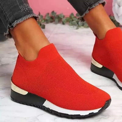 Zapatillas modernas sin cordones de punto con bloques de color para mujer | Perfectas para cualquier ocasión