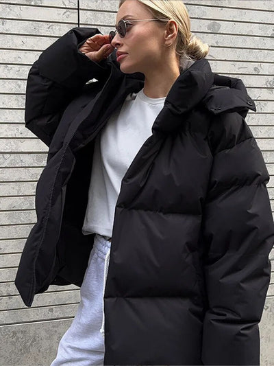 Avelena - Elegante giacca oversize con cappuccio