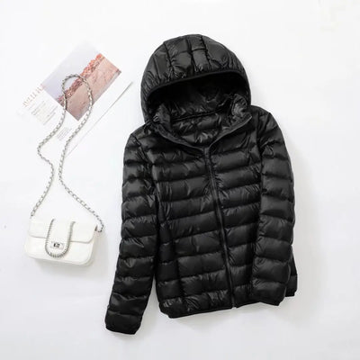 Veste à la baisse des femmes avec capuche
