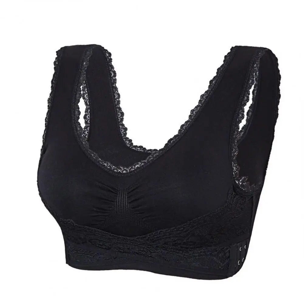 Gillian - Reggiseno senza fili da donna con fibbia frontale incrociata