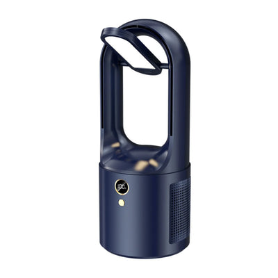 Ventilateur de table sans pales avec LED et USB - Silencieux, sûr et sans fil