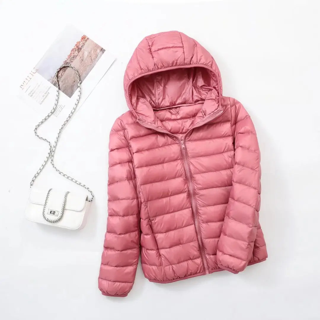Veste à la baisse des femmes avec capuche