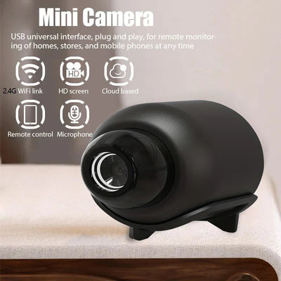 Mini telecamera di sicurezza con wifi - 1080P HD con visione notturna e rilevamento del movimento