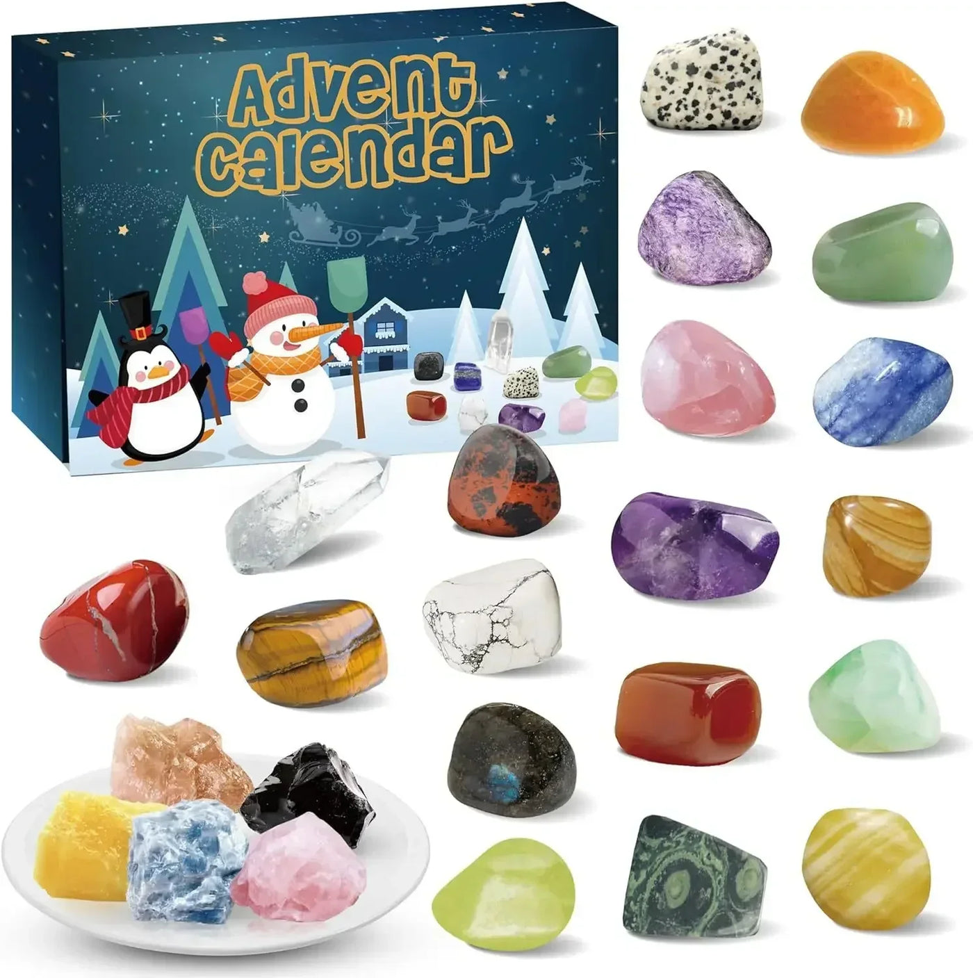 Calendario dell'Avvento in cristallo e pietre preziose di Ava