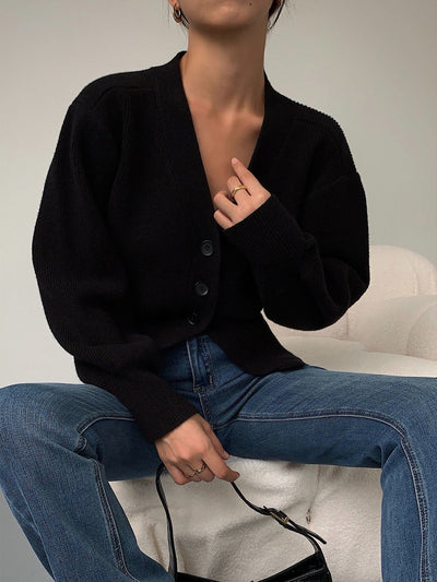 Loulou - Suéter tipo cárdigan para mujer