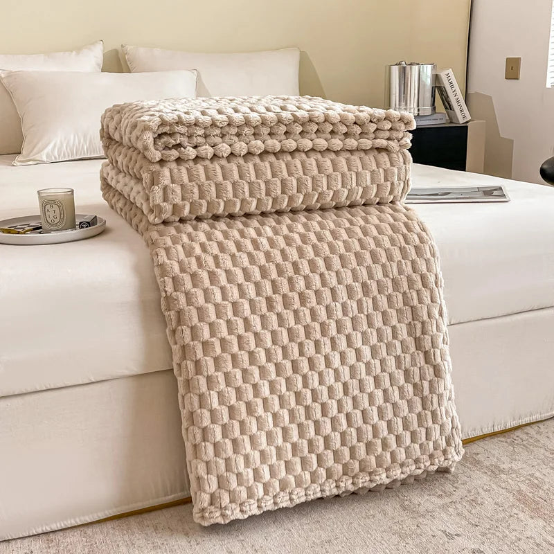 Couvre-échecs en velours doux et doux - couverture confortable et couvre-lit pour les adultes, les enfants et les animaux domestiques