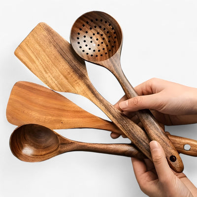 Set di pentole in legno EcoWood con 11 pezzi