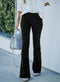 Pantalones acampanados elásticos de cintura alta