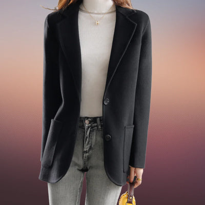 Doris - Blazer de tweed grueso para mujer para otoño e invierno