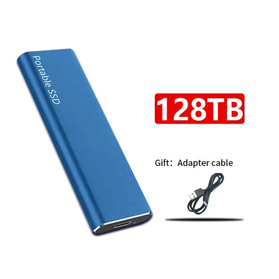 Disco duro externo SSD rápido, moderno y compacto: 128 TB, 16 TB, 4 TB y 1 TB