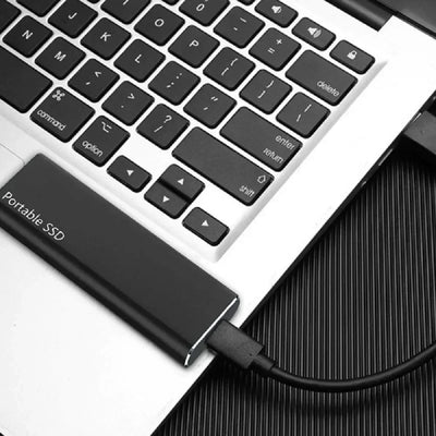 Disco duro externo SSD rápido, moderno y compacto: 128 TB, 16 TB, 4 TB y 1 TB