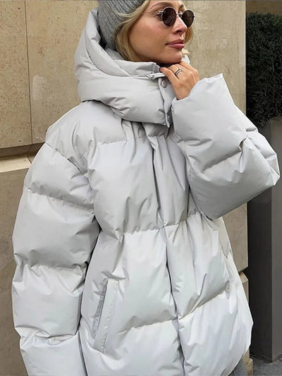 Avelena - Elegante giacca oversize con cappuccio