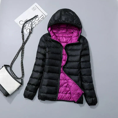 Veste à la baisse des femmes avec capuche