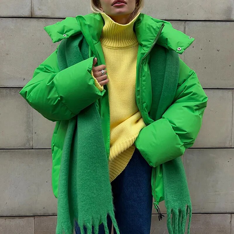 Avelena - Elegante giacca oversize con cappuccio