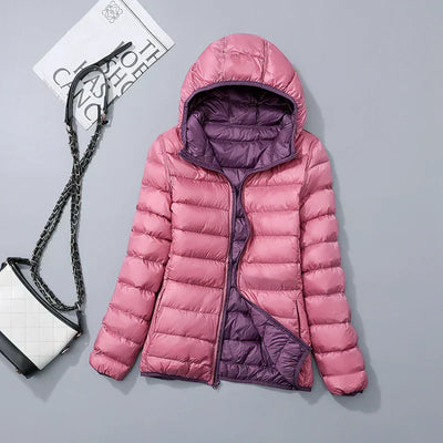 Veste à la baisse des femmes avec capuche