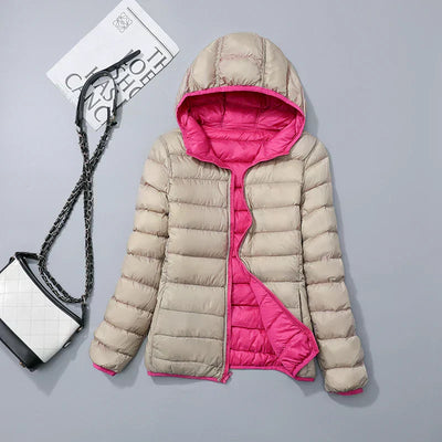 Veste à la baisse des femmes avec capuche