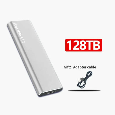 Disco duro externo SSD rápido, moderno y compacto: 128 TB, 16 TB, 4 TB y 1 TB
