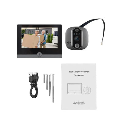 VizioBell | Timbre con cámara WiFi, ángulo amplio de 120°, visión nocturna y audio bidireccional - Seguridad para el hogar inteligente
