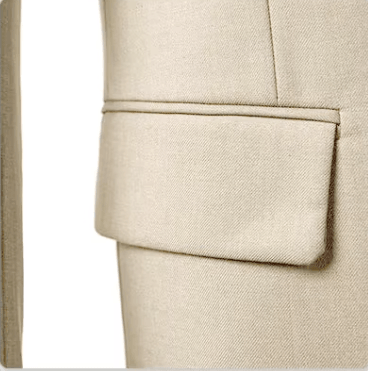 Costume homme 3 pièces en polyester beige de style classique - pour mariages et événements d'entreprise