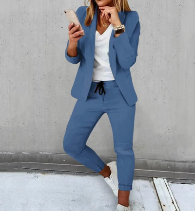 Valor | Blazer ajusté et pantalon confortable à cordon