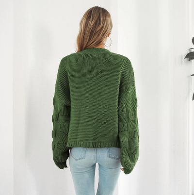 Maglione da donna lussuoso a maniche lunghe e caldo