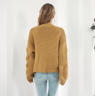 Maglione da donna lussuoso a maniche lunghe e caldo