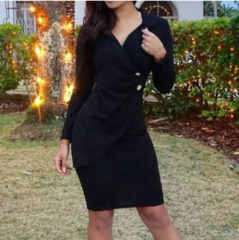Emily - Elegante vestido de cóctel con botones