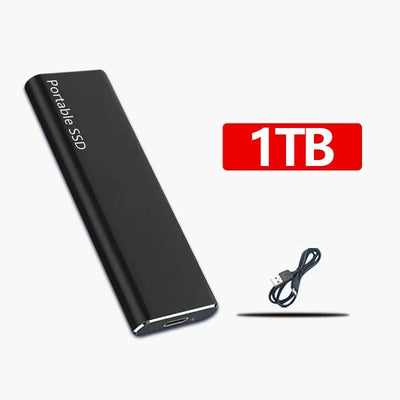 Disco duro externo SSD rápido, moderno y compacto: 128 TB, 16 TB, 4 TB y 1 TB