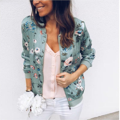 Bomber con motivo floreale