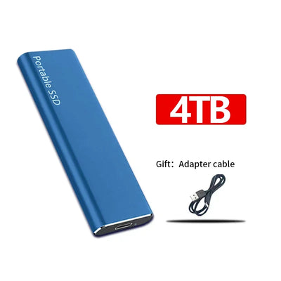 Disco duro externo SSD rápido, moderno y compacto: 128 TB, 16 TB, 4 TB y 1 TB
