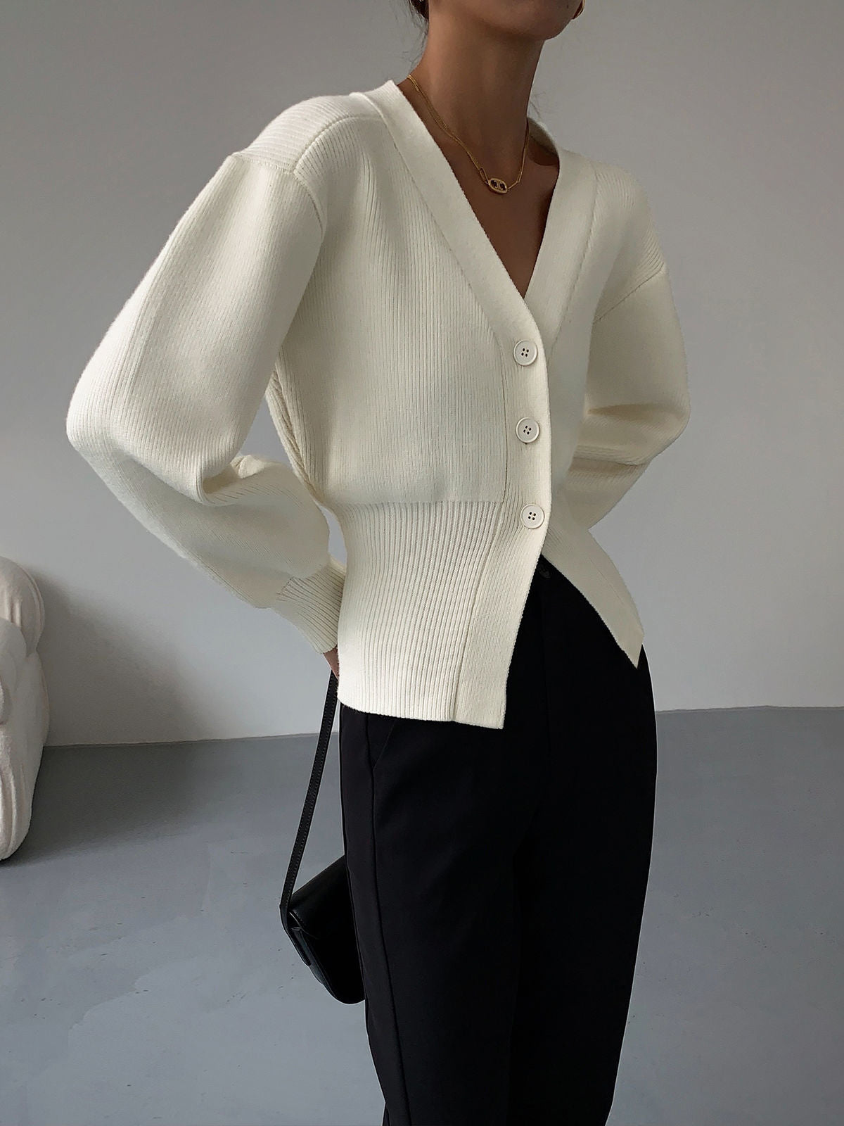 Loulou - Suéter tipo cárdigan para mujer