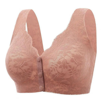 Ruth - Soutien-gorge en dentelle pour femme avec fermeture sur le devant et bretelles larges
